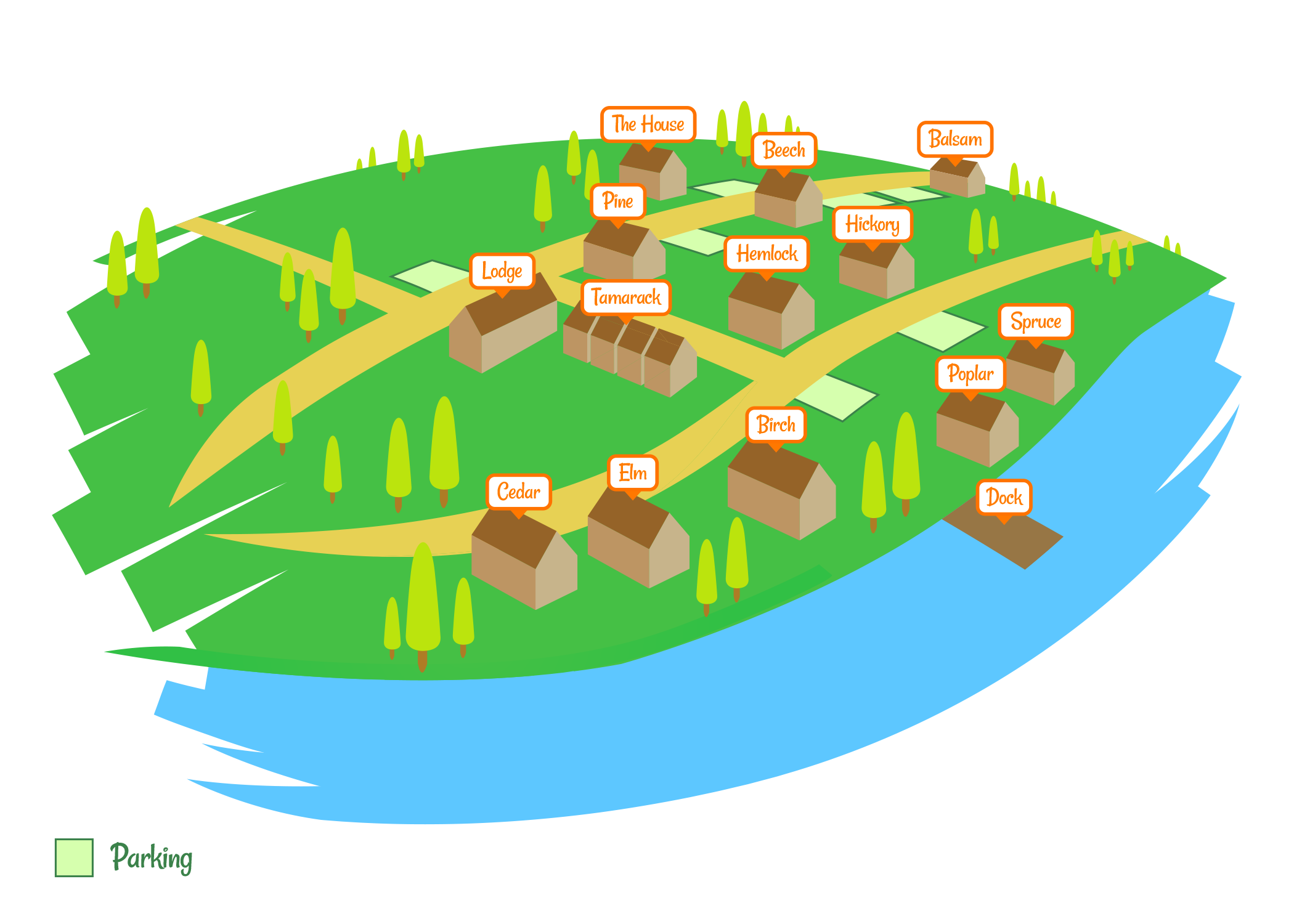 Map of Oxbow Oxbow Lakeside Community Club